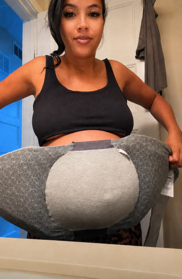 Stretch it over your bump
